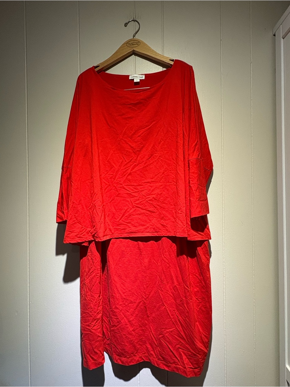 Coldwater Creek tomato red dress 2X